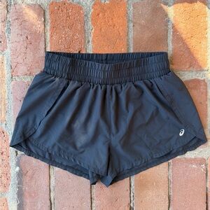 ASICS Black Women's Athletic Running Shorts with Elastic Waistband